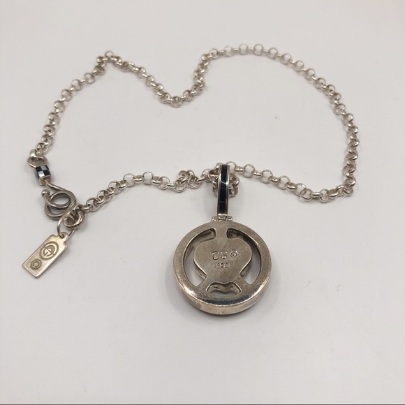 Cynthia Griffis Sterling Silver Heart Peace Symbol Pendant Cable Chain Necklace - Picture 9 of 12